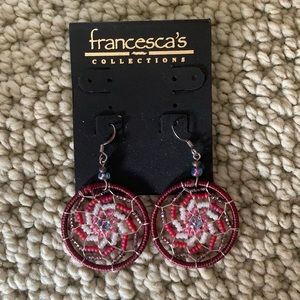 Francesca‘s Burgundy bead earrings